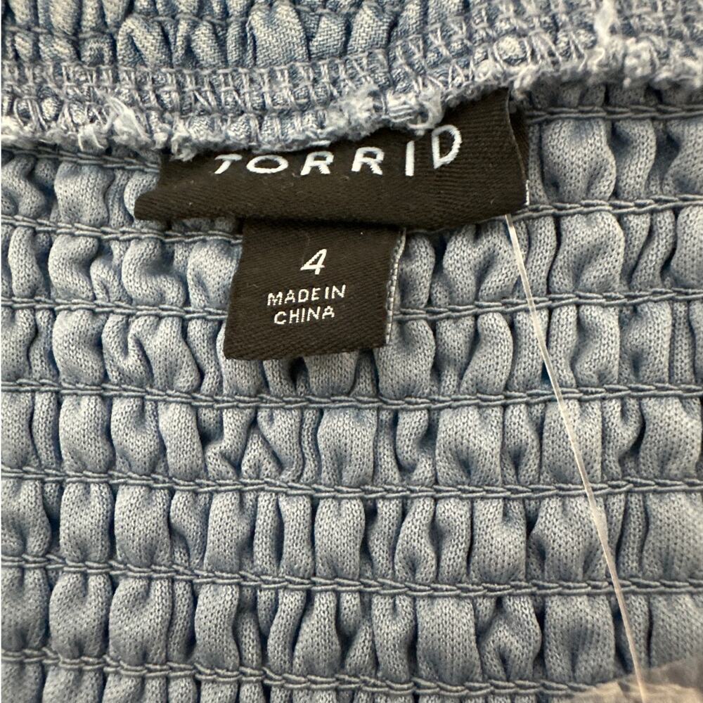 Torrid Tea Length Chambray Button Front Midi Dress Blue Sleeveless Sz 4X Casual - Picture 12 of 16